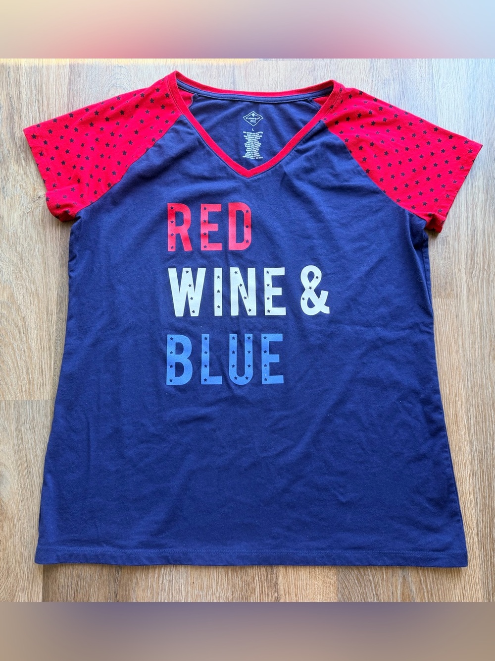 ST. JOHNโS BAY | Red Wine & Blue Graphic Tee | Patriotic | Fourth Of July
